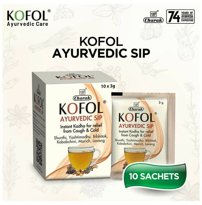 Charak Pharma Kofol Ayurvedic Sip Instant Kadha Sachet