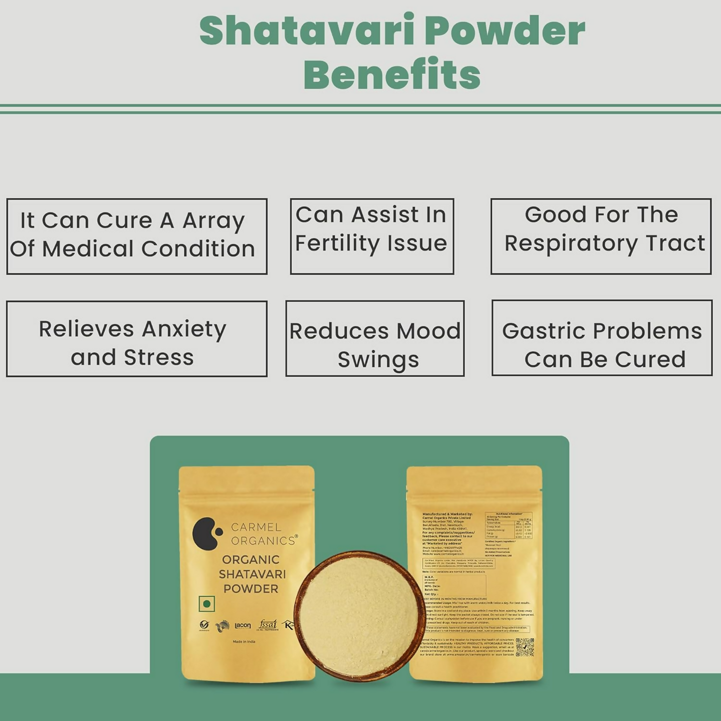 Carmel Organics Shatavari Root Powder