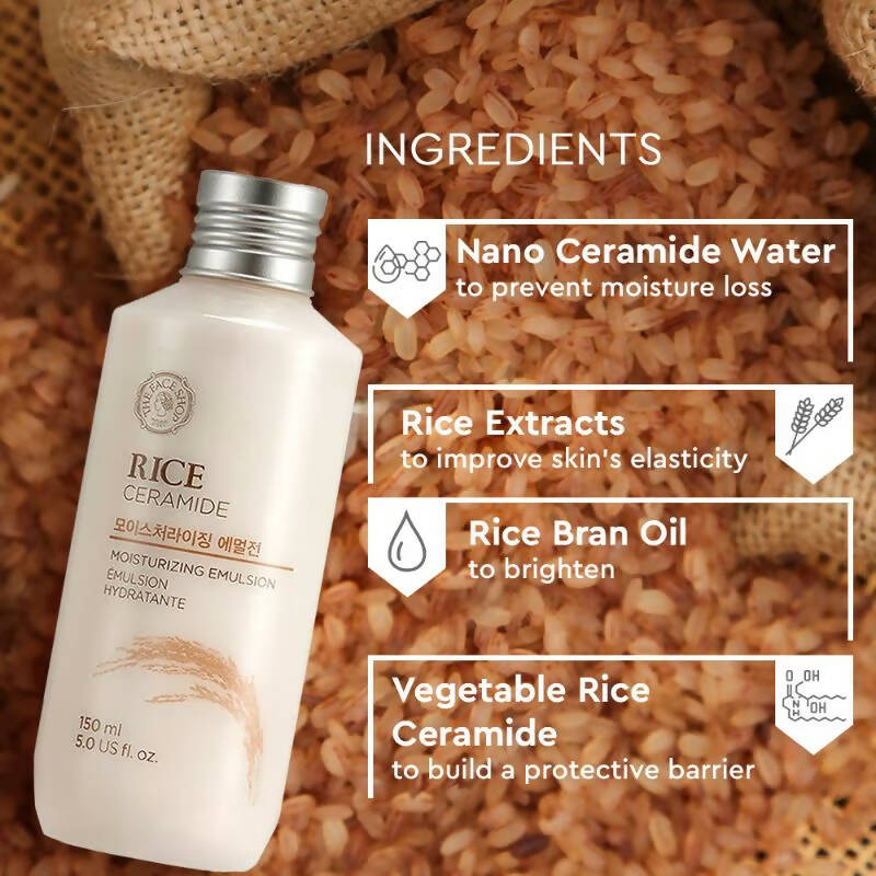 The Face Shop Rice & Ceramide Moisturizing Emulsion - Korean Skincare