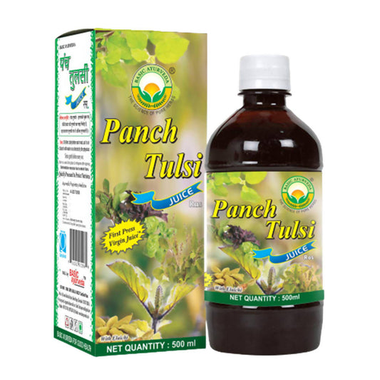 Buy Basic Ayurveda Panch Tulsi Juice Ras from DrMediCart, Ship from India to USA