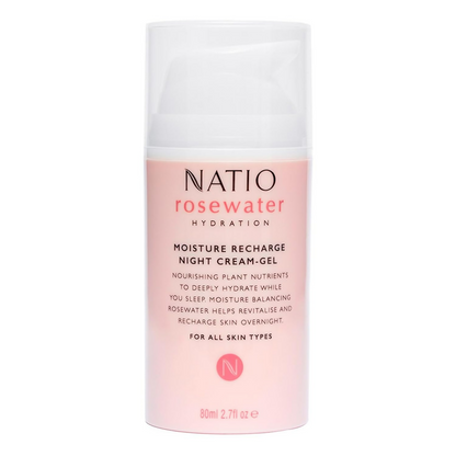 Natio Rosewater Moisture Recharge Night Cream Gel