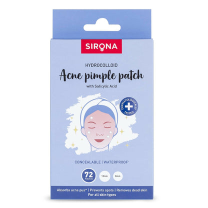 Sirona Anti Acne Pimple Patches For Face with 0.5% Salicylic Acid Invisible Facial Stickers Cover
