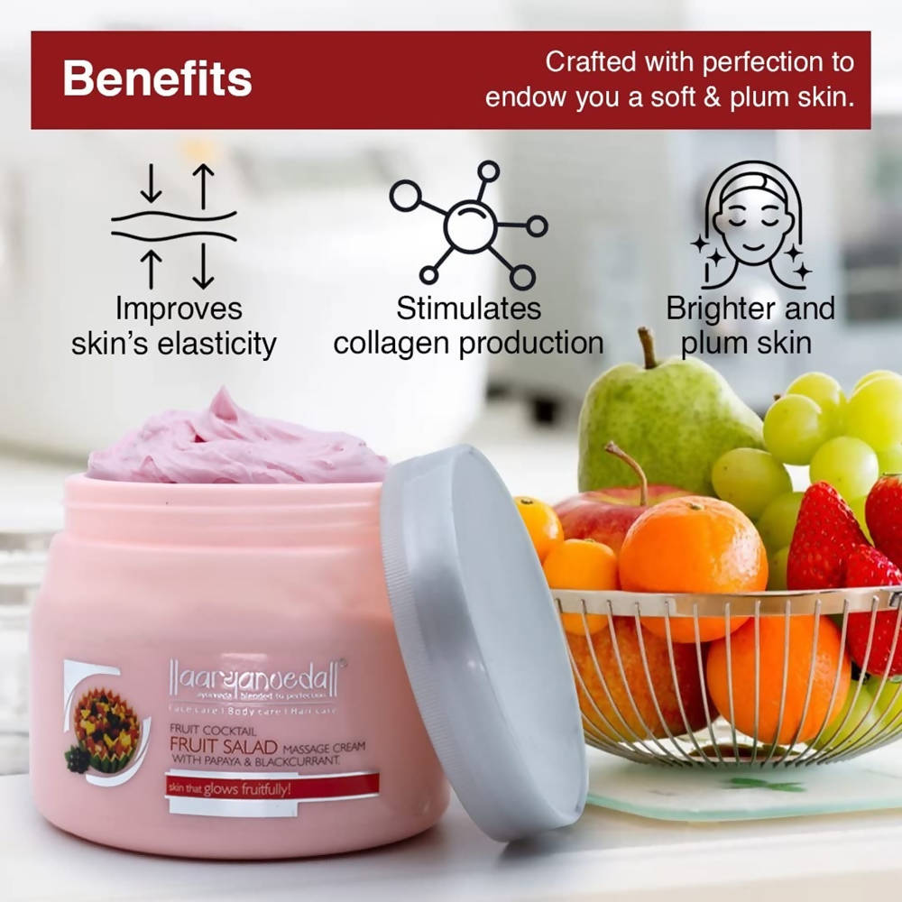 aaryanveda fruit salad massag cream with papaya blackcurrant buy in usa