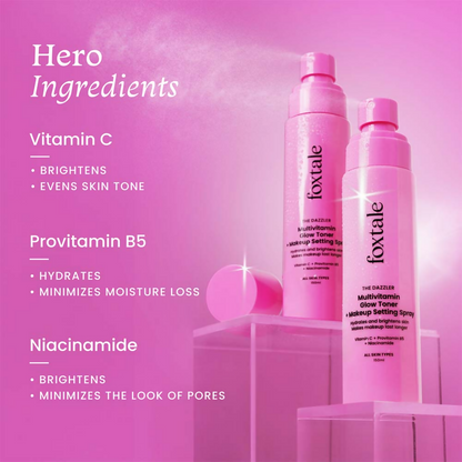 Foxtale The Dazzler Multivitamin Glow Toner + Makeup Setting Spray