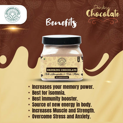 Jayshankar Ayurved Ashwagandha Hot and Cold Chocolate Powder Blend with Palm Mishri