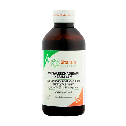 Buy Sitaram Ayurveda Musaleekhadiradi Kashayam from DrMediCart, Ship from India to USA