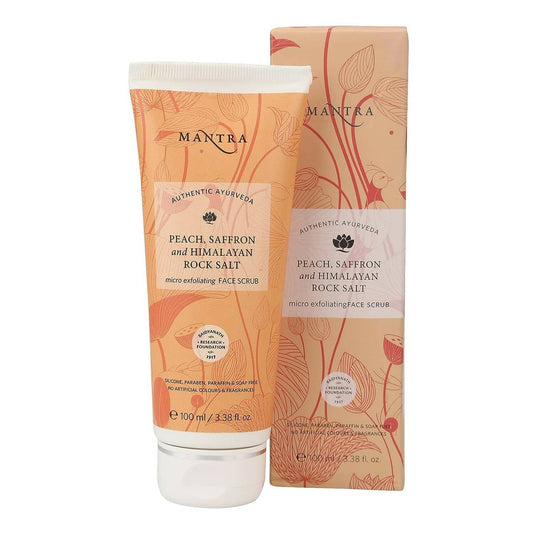 Buy Mantra Herbal Peach, Saffron and Himalayan Rock Salt Micro Exfoliating Face Scrub from DrMediCart, Ship from India to USA