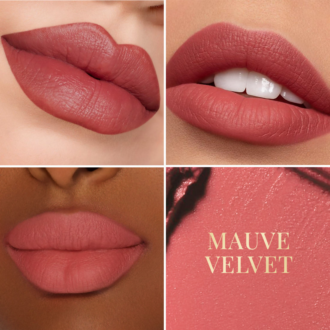 mCaffeine Shades Creamy Matte Kiss Bullet Lipstick Moisturizing Lightweight - Mauve Velvet