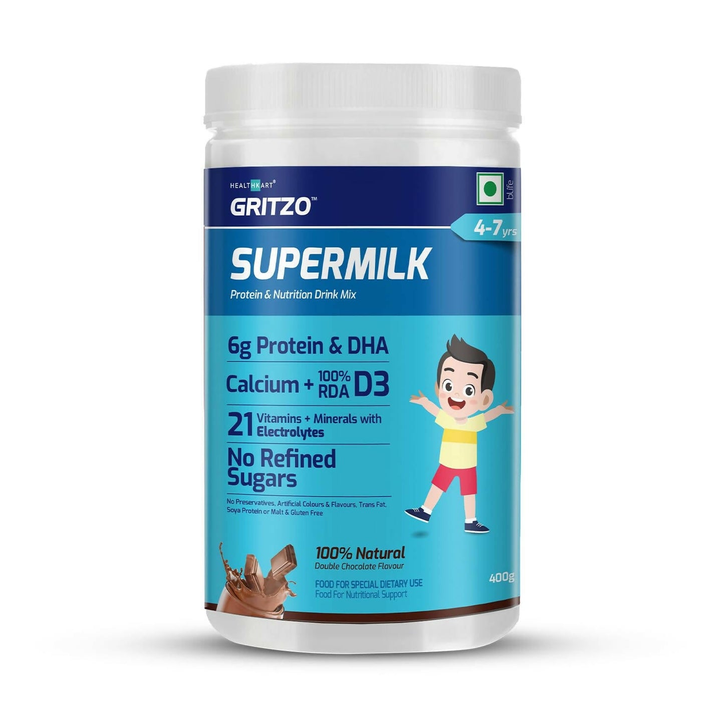 Gritzo SuperMilk Overall Growth (2-6y) for Boy/Girl