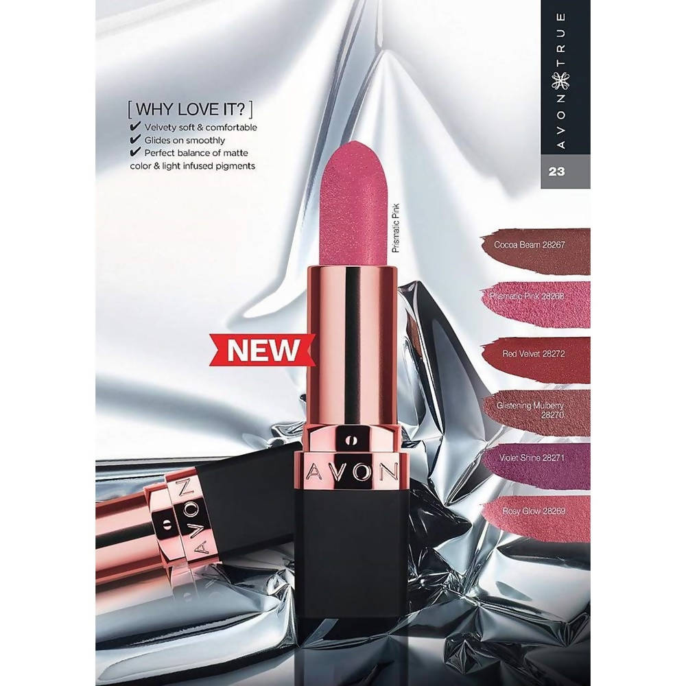 Avon True Color Velvet Luminosity Metallic Matte Lipstick - Prismatic Pink - DrMediCart