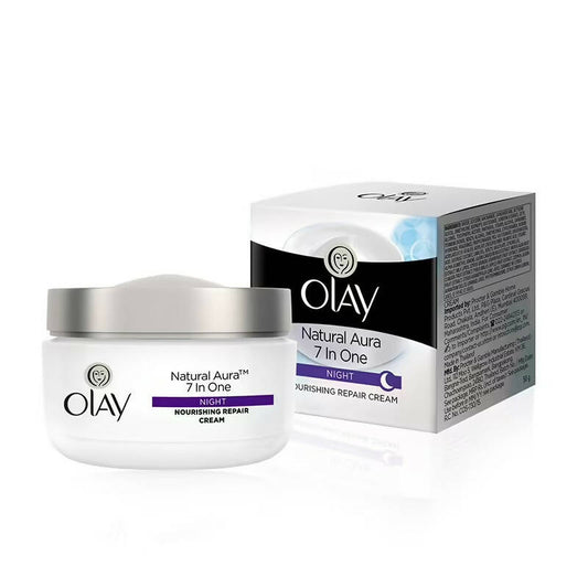 Buy Olay Natural Aura 7 In One Night Nourishing Repair Cream from DrMediCart, Ship from India to USA