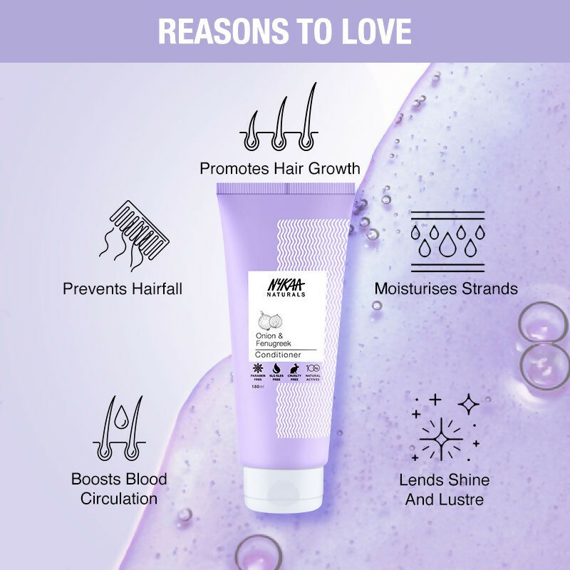 Nykaa Naturals Anti-Hair Fall -Free Conditioner With Onion & Fenugreek - Drmedicart