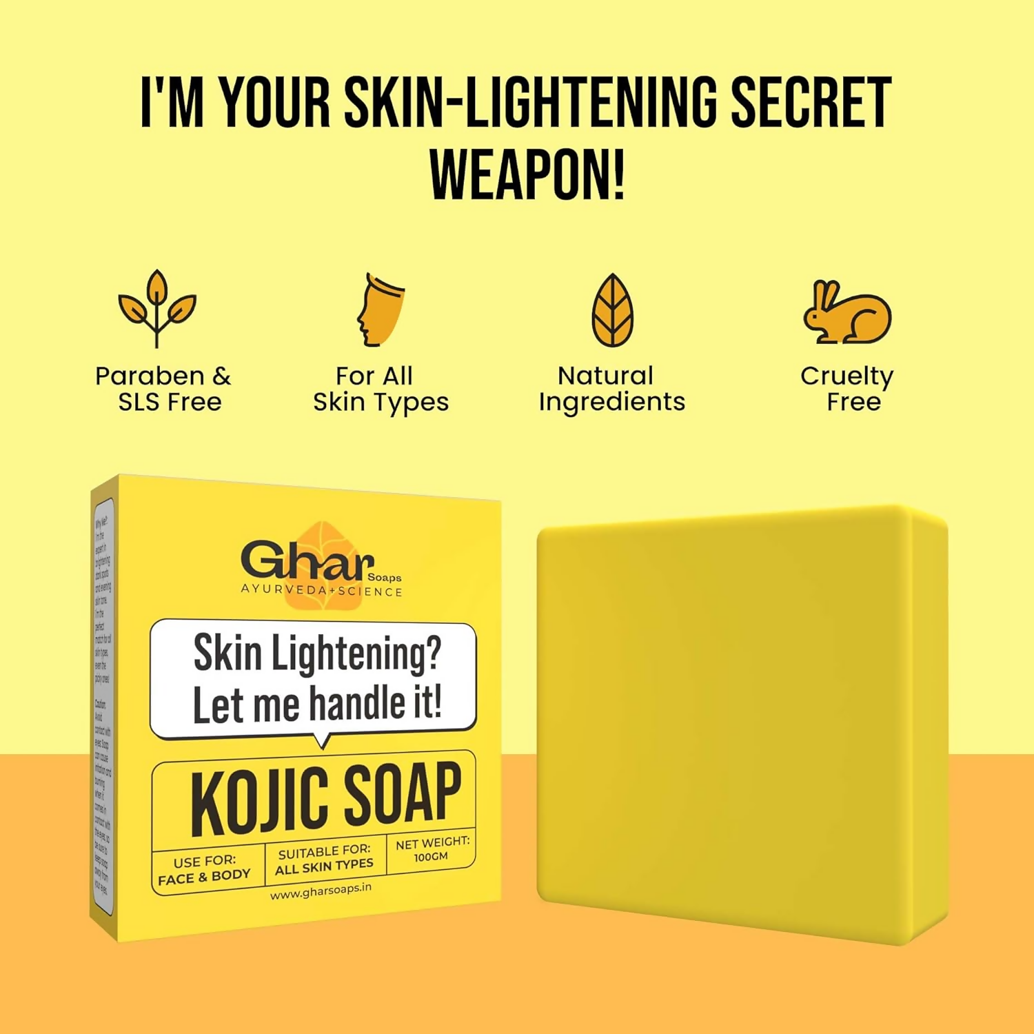 Ghar Soaps Kojic Acid 2% Soap with Niacinamide