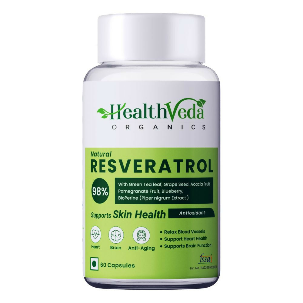 Health Veda Organics Resveratrol 250mg Capsules