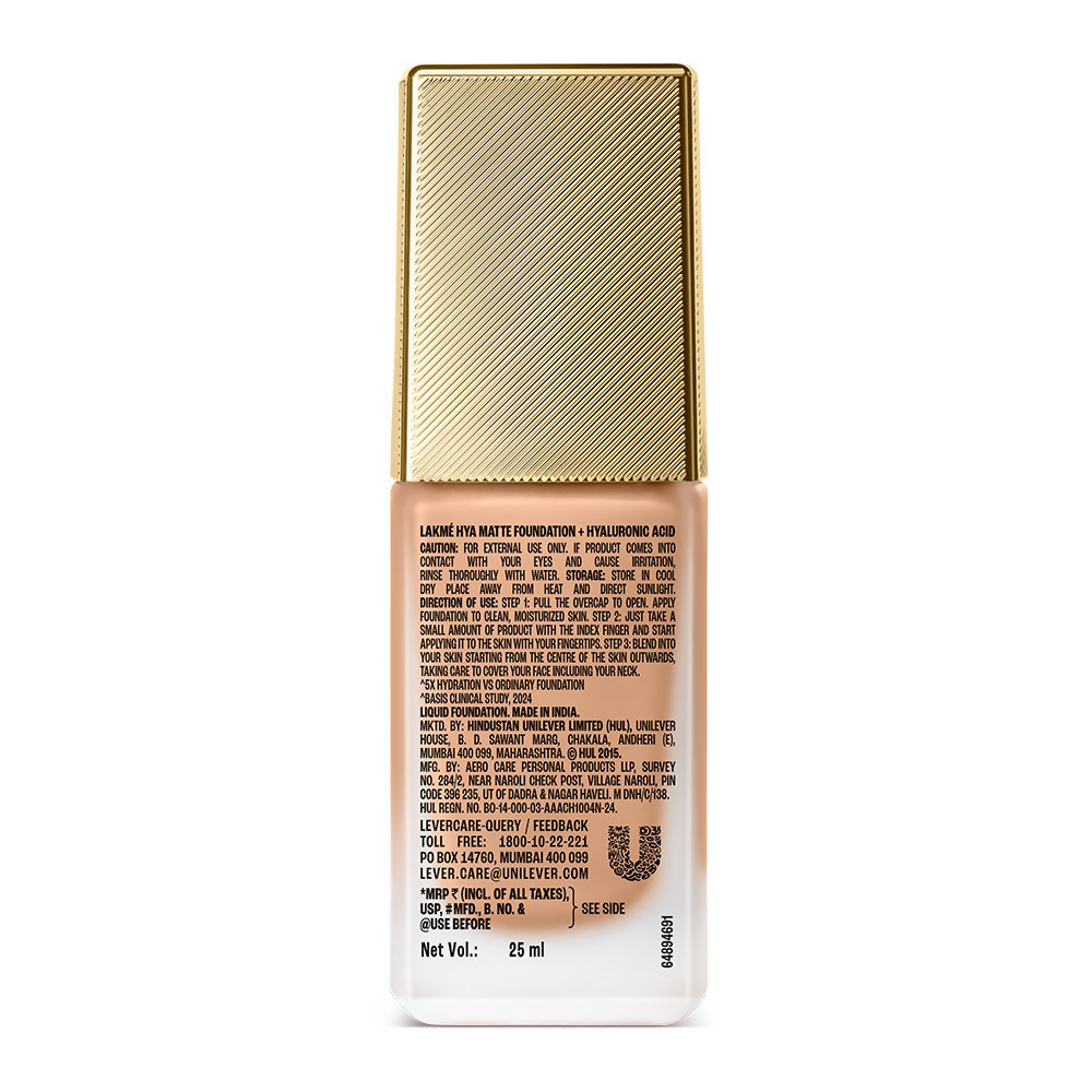 Lakme 9to5 Hya Matte Foundation + Hyaluronic Acid - Warm Natural