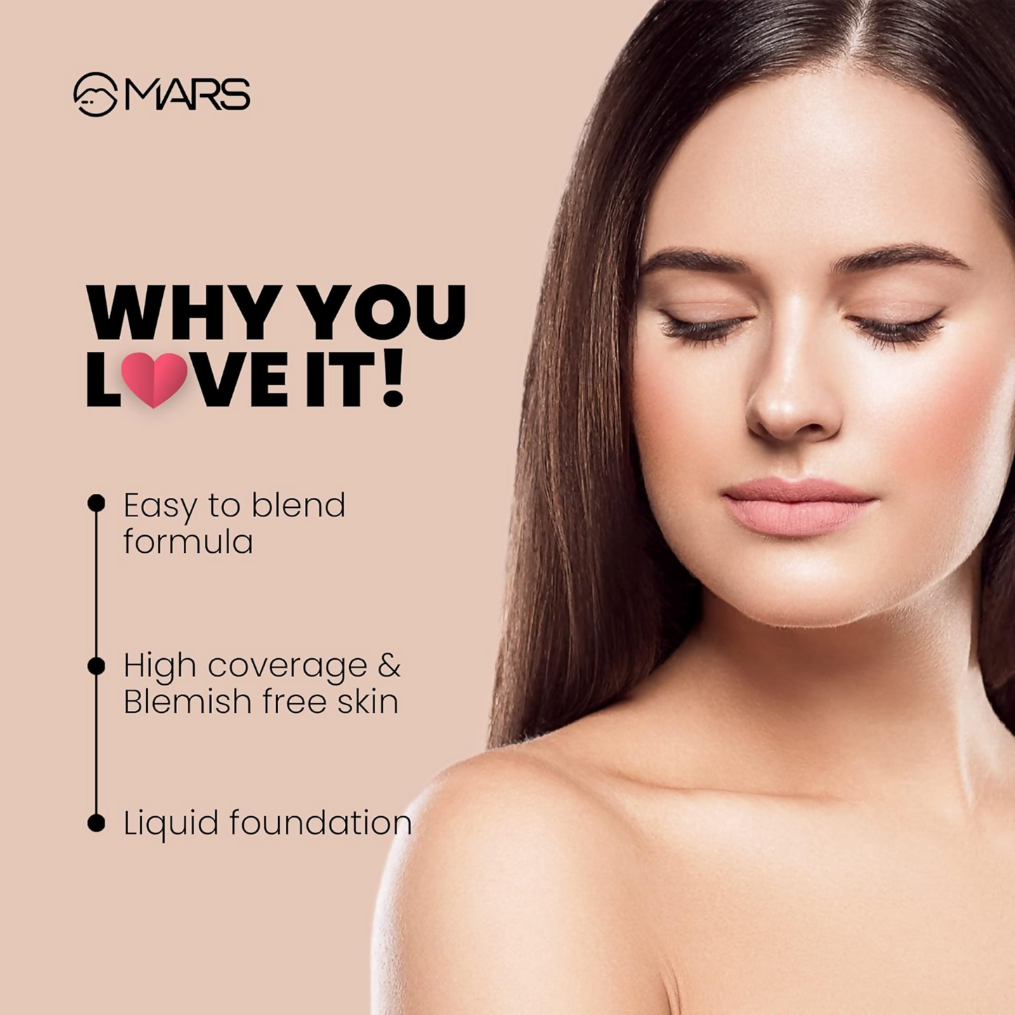 MARS Cosmetics High Coverage Liquid Matte Foundation - Shade 06