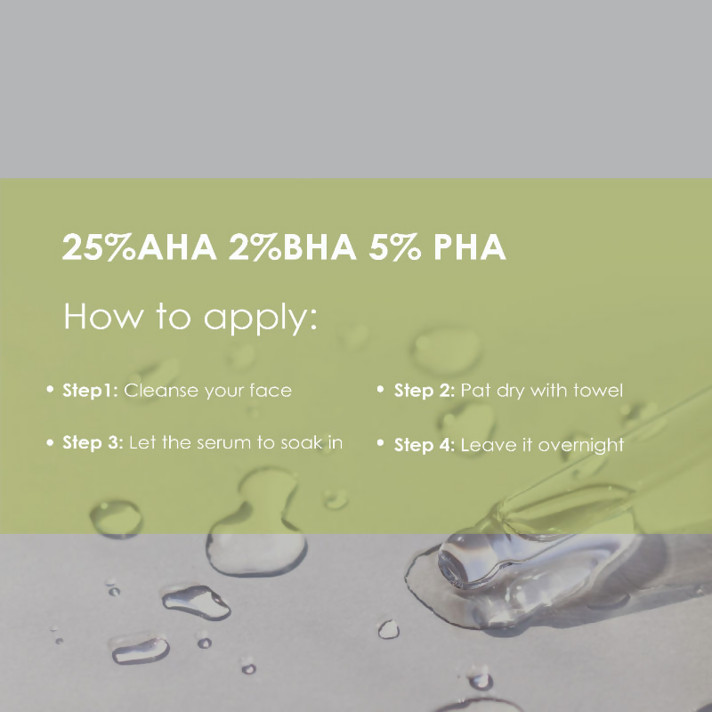 The Body Temple 25% AHA + 2% BHA & 5% PHA Peeling Solution for Face