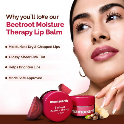 Mamaearth Beetroot Moisture Therapy Lip Balm with Beetroot & Hyaluronic Acid For Dry & Chapped Lips