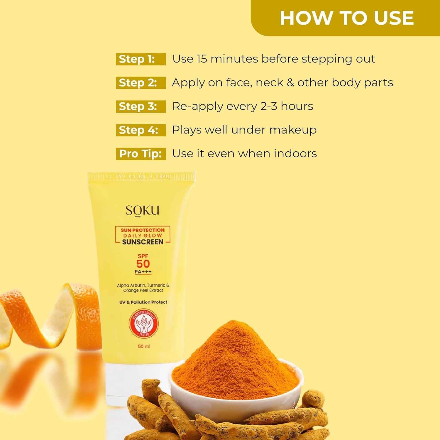 SOKU Sun Protection Daily Glow Sunscreen SPF 50