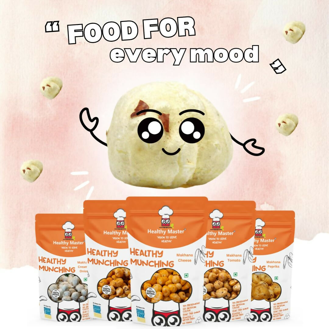 Healthy Master Crispy Roasted Fox Nuts (Makhana) - Peri Peri Flavour