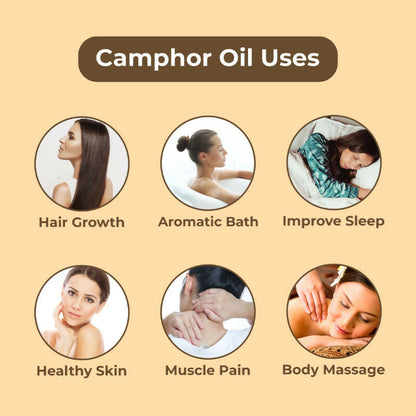 Skiura Nature 100% Natural Camphor Oil For Skin & Hair