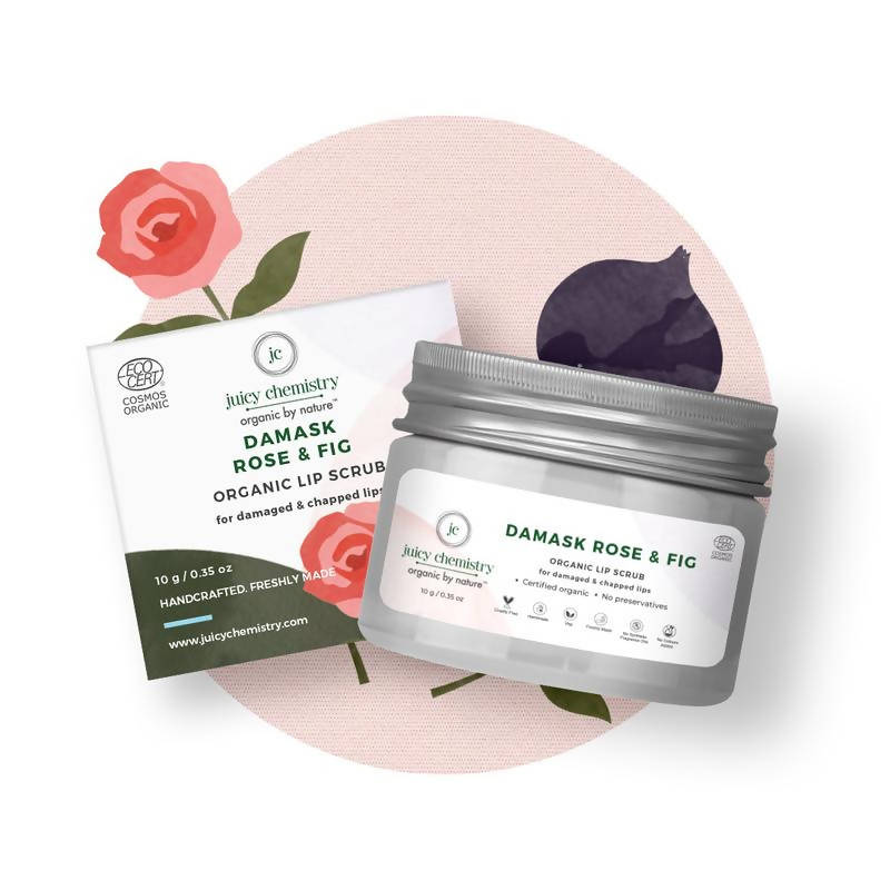 Juicy Chemistry Damask Rose & Fig Lip Scrub - DrMediCart