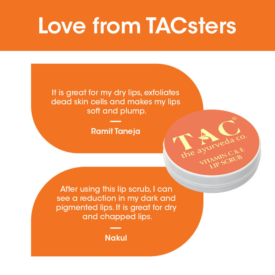 TAC - The Ayurveda Co. Vitamin C & E Lip Scrub - DrMediCart