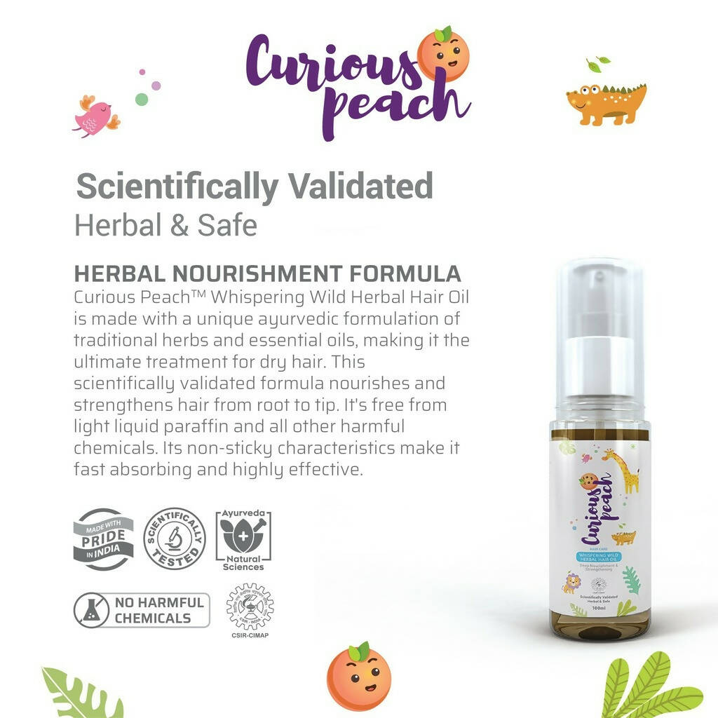 Curious Peach Whispering Wild Herbal Hair Oil