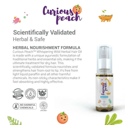 Curious Peach Whispering Wild Herbal Hair Oil