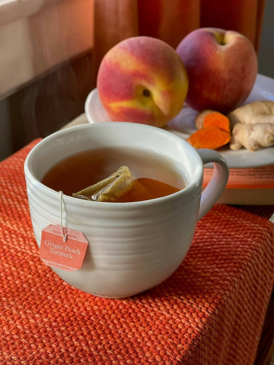 Bigelow Tea Ginger Peach Turmeric Herbal Tea Freshness & Aroma Caffeine Free