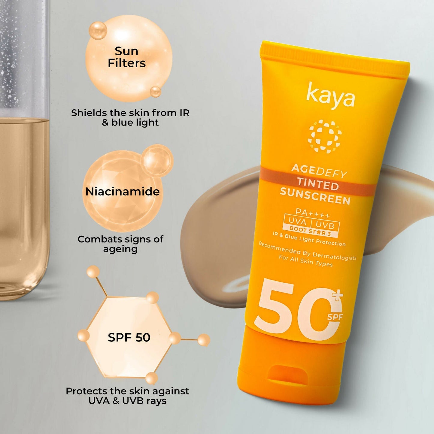 Kaya AgeDefy Tinted Sunscreen With SPF 50+