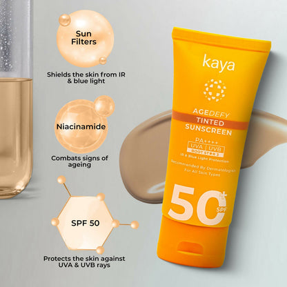 Kaya AgeDefy Tinted Sunscreen With SPF 50+