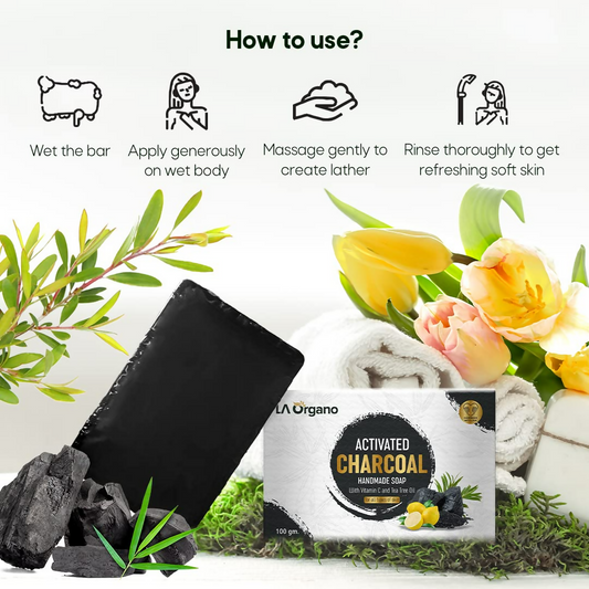 Buy LA Organo Charcoal Handmade Soap from DrMediCart, Ship from India to USA