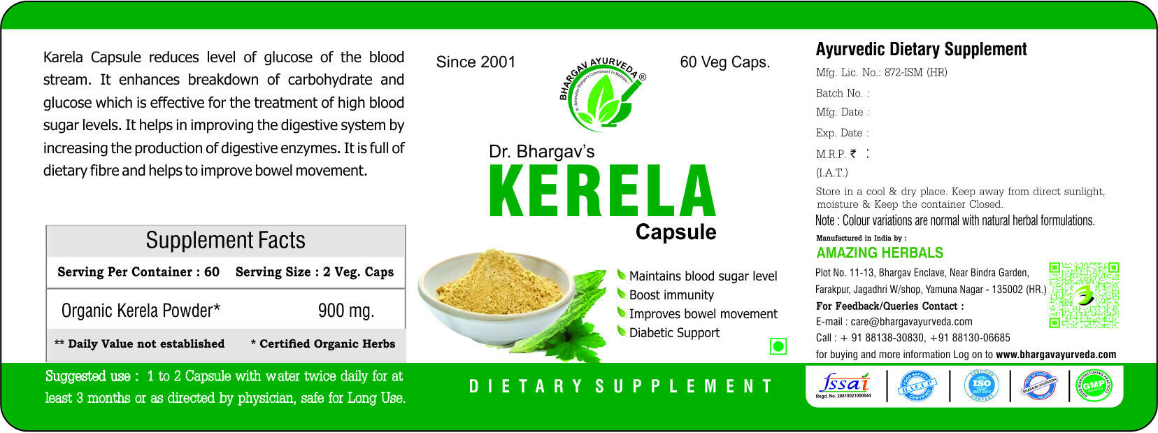 Dr.Bhargav’s Karela Capsules