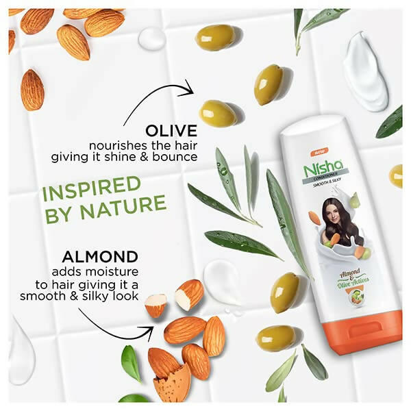 nisha smooth and silky hair conditioner with almond and olive actives buy in usa