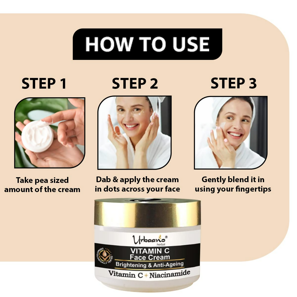 Urbaano Herbal Vitamin C Brightening Cream Face Moisturizer
