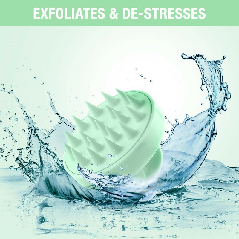 Nykaa Naturals Scalp Massager Brush For Blood Circulation & Natural Hair Growth - Green