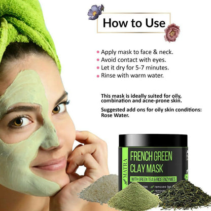 Matra French Green Clay Mask With Green Tea & Rice Enzymes