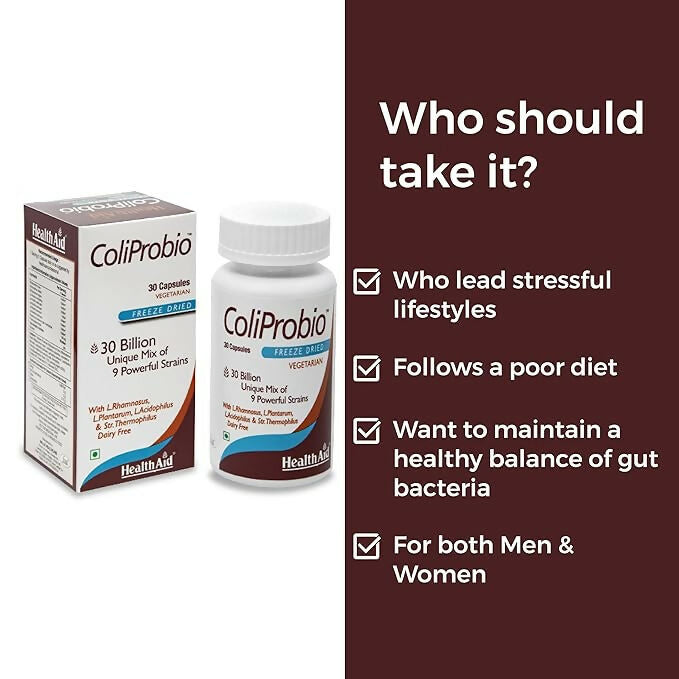 HealthAid ColiProbio 30 Billion Probiotic Capsules