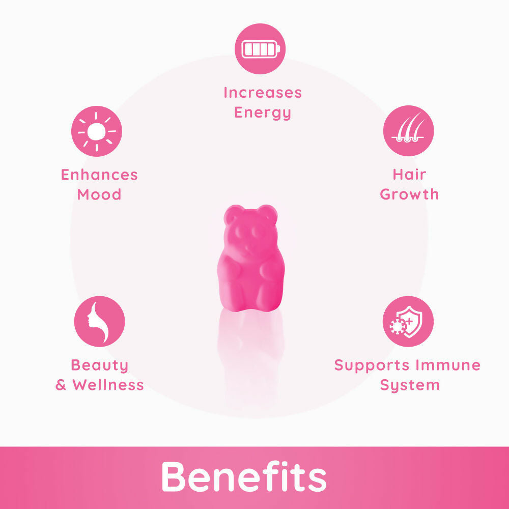 Purna Gummies Multivitamin Strawberry Gummies with Vitamins & Minerals