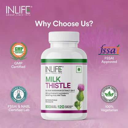 Inlife Milk Thistle Extract 800mg Capsules