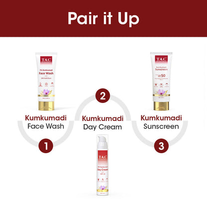 TAC - The Ayurveda Co. Kumkumadi Day Cream for Glowing Skin with SPF 20