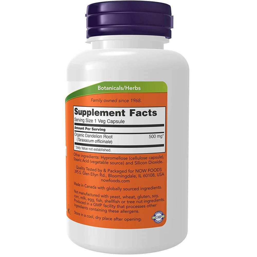 Now Foods Dandelion Root 500mg Veg Capsules