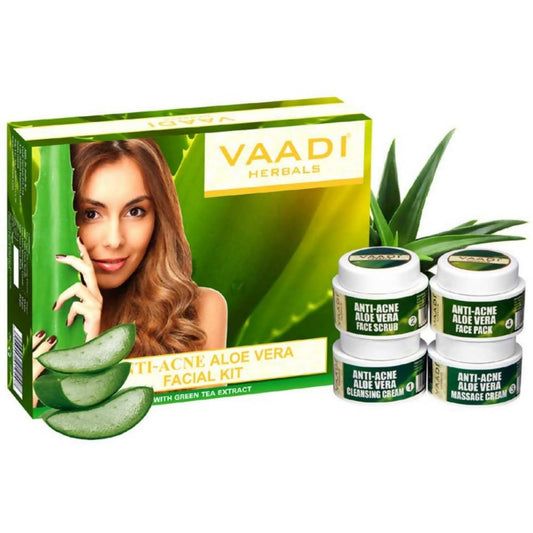 Buy Vaadi Herbals Anti Acne Aloe Vera Facial Kit with Green Tea Extract from DrMediCart, Ship from India to USA