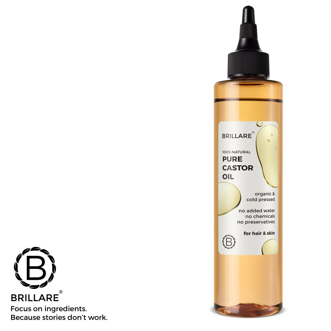 Brillare 100% Natural Pure Castor Oil For Hair Growth