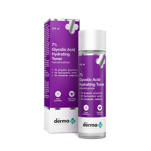 The Derma Co 7% Glycolic Acid Hydrating Toner With Glycolic Acid & Hyaluronic Acid For Gentle Exfoliation
