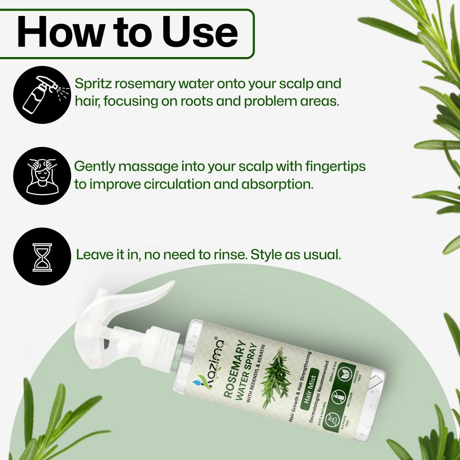 Kazima Rosemary Water For Hair Growth & Healthy Scalp