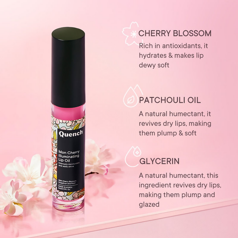 Quench Illuminating Korean Tinted Lip Oil (Pink)