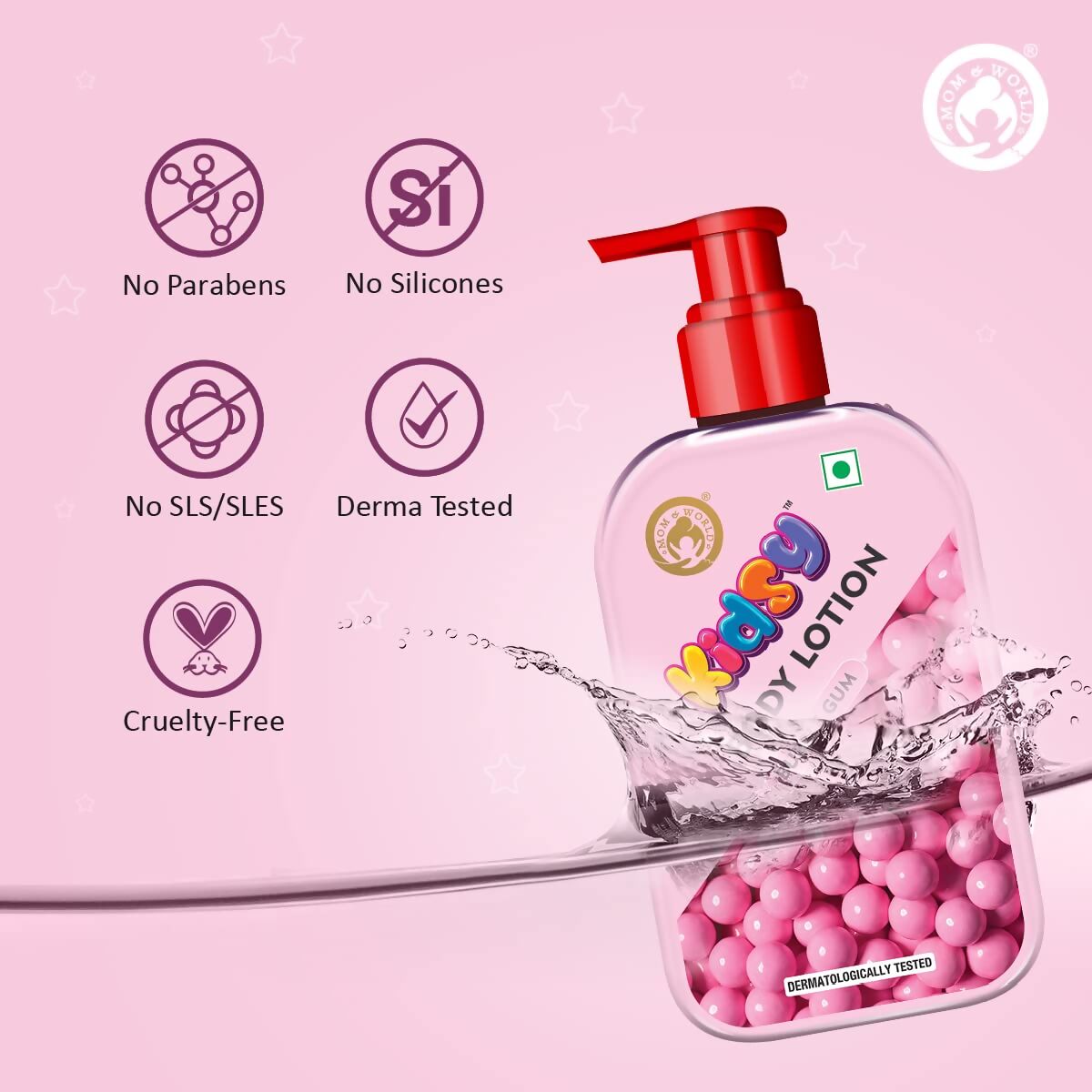 Mom & World Kidsy Bubble Gum Moisturising Body Lotion