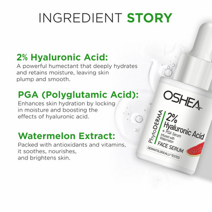 Oshea Herbals Phytoderma 2% Hyaluronic Acid Acid plus Pga Face Serum